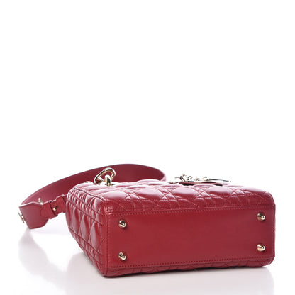 Christian Dior Lambskin Cannage Small My Lady Dior Red 4 of 12