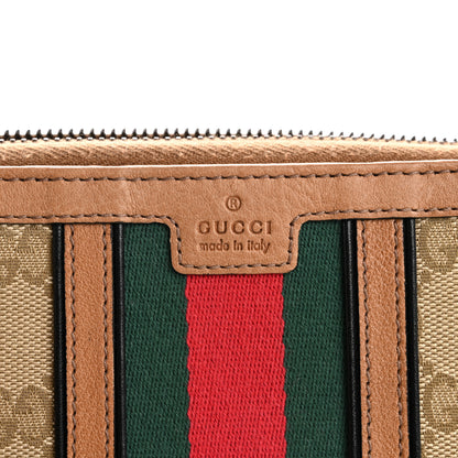 Gucci Monogram Web Rania Zip Around Wallet Khaki 6 of 8