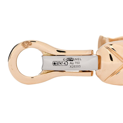 Chanel 18K Yellow Gold Coco Crush Hoop Earrings 4 of 4