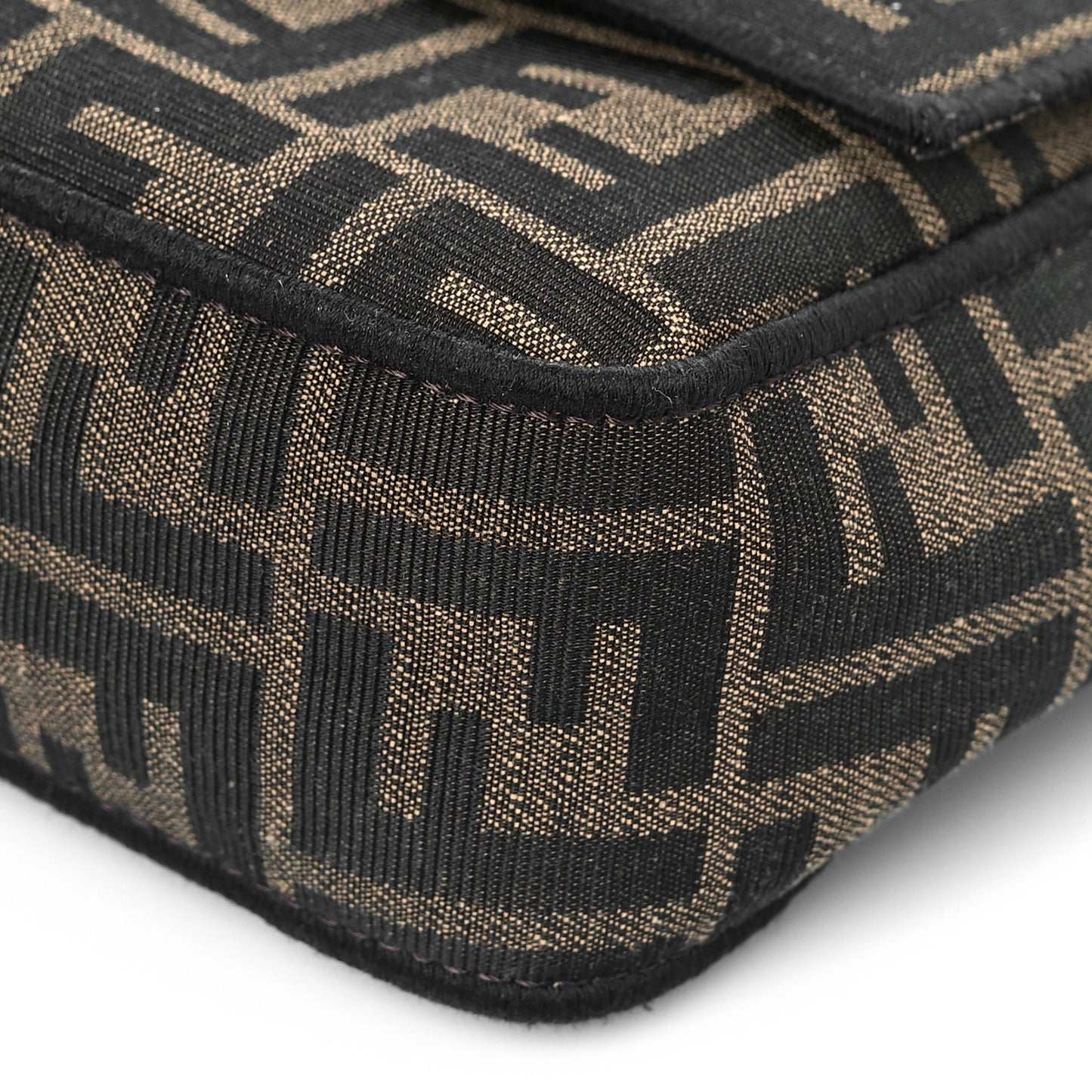 Fabric Jacquard FF 1974 Medium Baguette Tobacco Moro Black