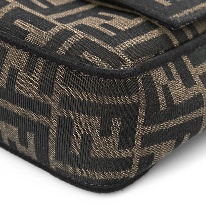 Fendi Fabric Jacquard FF 1974 Medium Baguette Tobacco Moro Black 8 of 8