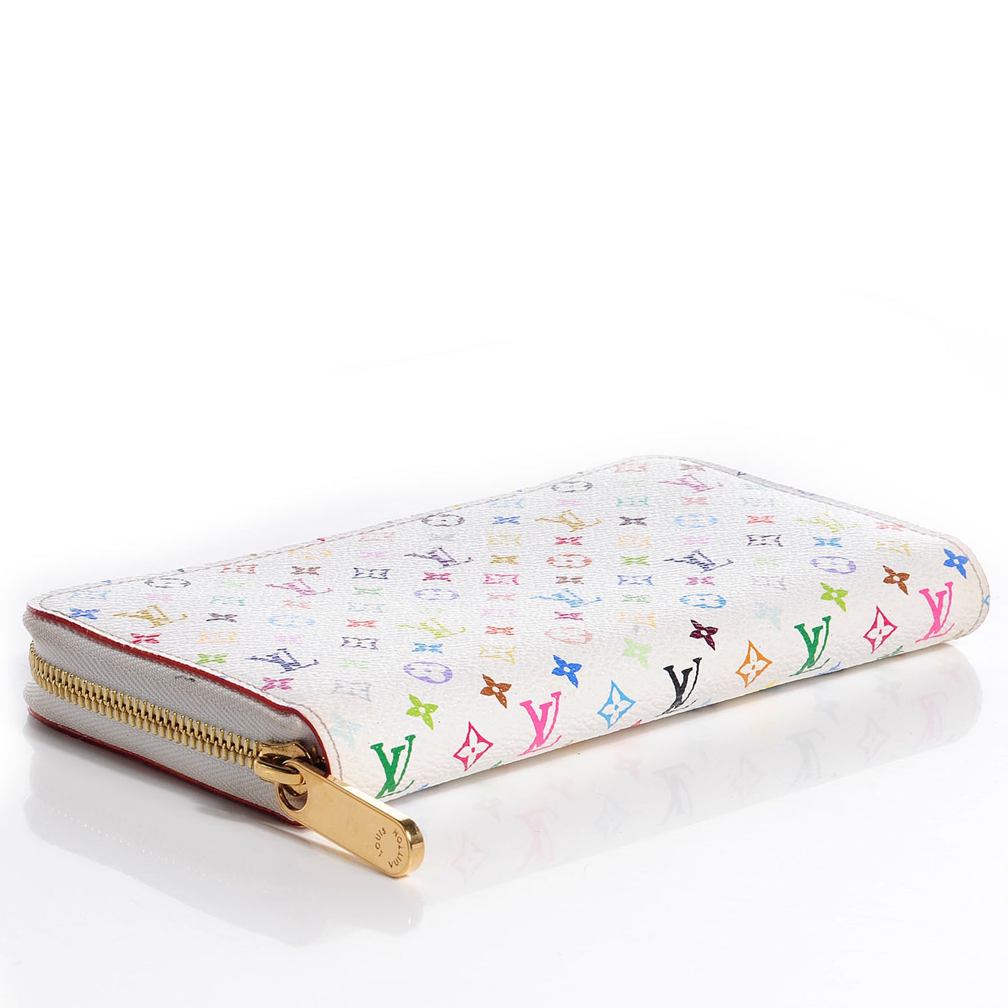 Monogram Multicolor Zippy Wallet White