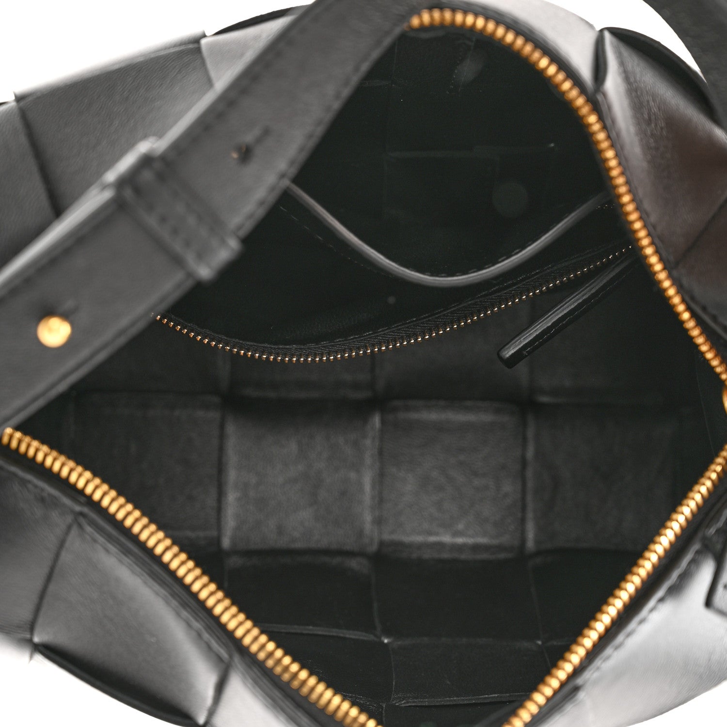 Bottega Veneta Lambskin Maxi Intrecciato Brick Cassette Bag Black 5 of 9