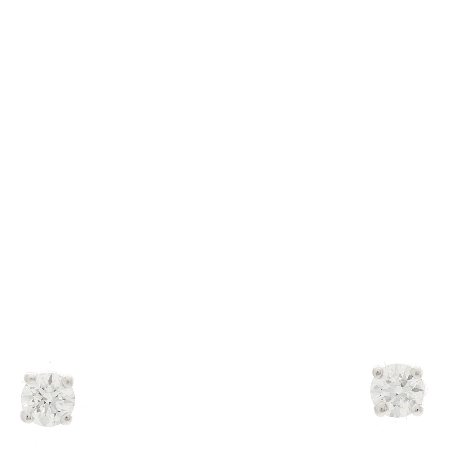 Tiffany Platinum Diamond .25ctw Solitaire Earrings 1 of 4