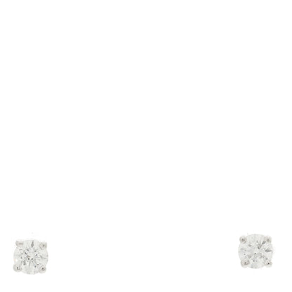 Tiffany Platinum Diamond .25ctw Solitaire Earrings 1 of 4