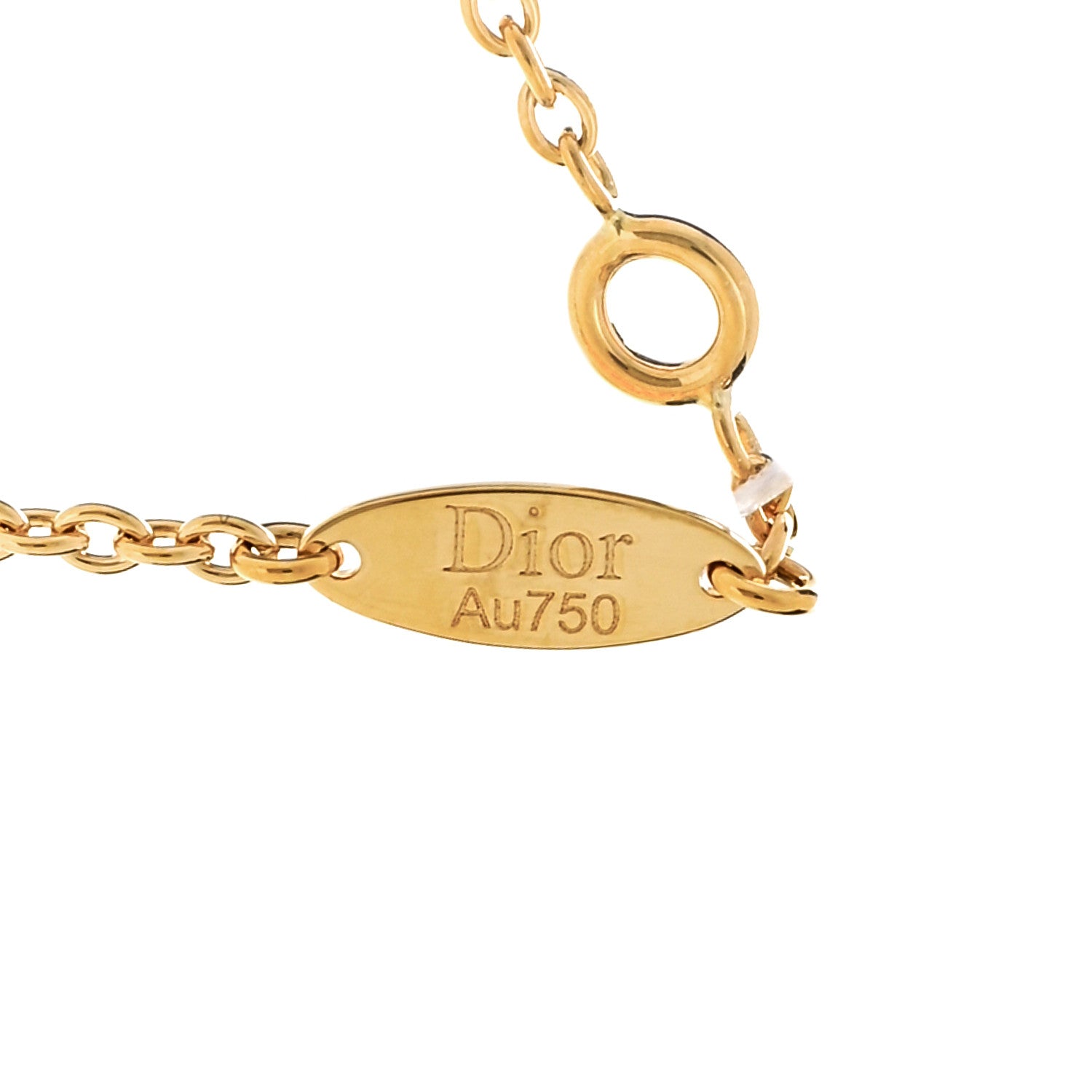 Christian Dior 18K Yellow Gold Diamond Malachite Rose Des Vents Necklace 6 of 6