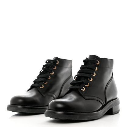Chanel Calfskin Short Boots 36.5 Black 3 of 11