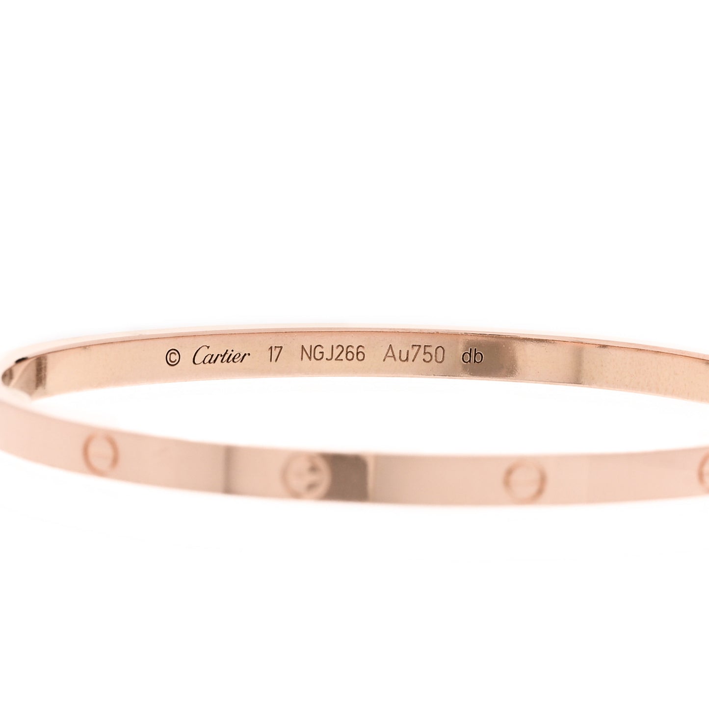 18K Pink Gold Small LOVE Bracelet 17
