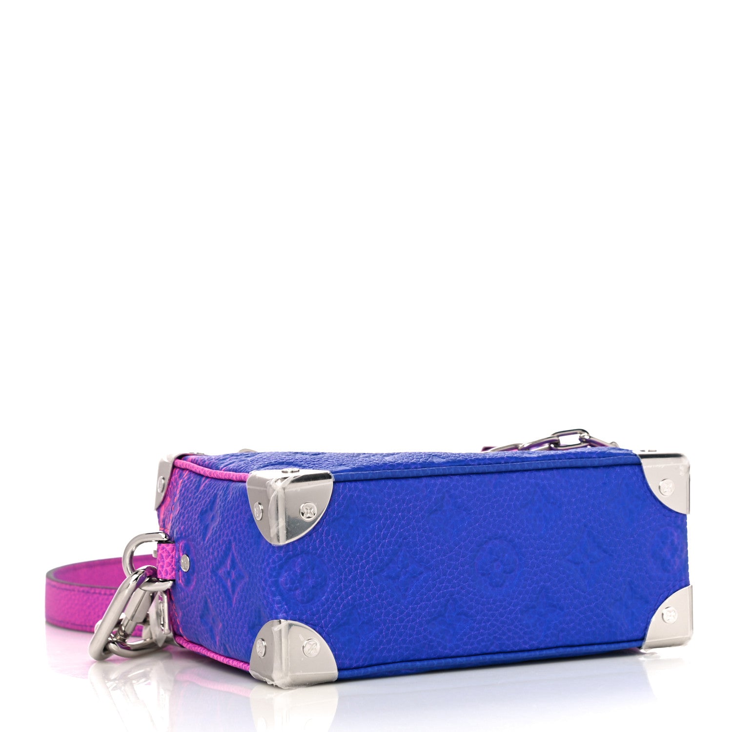 Louis Vuitton Taurillon Illusion Mini Soft Trunk Bleu Rose 4 of 9