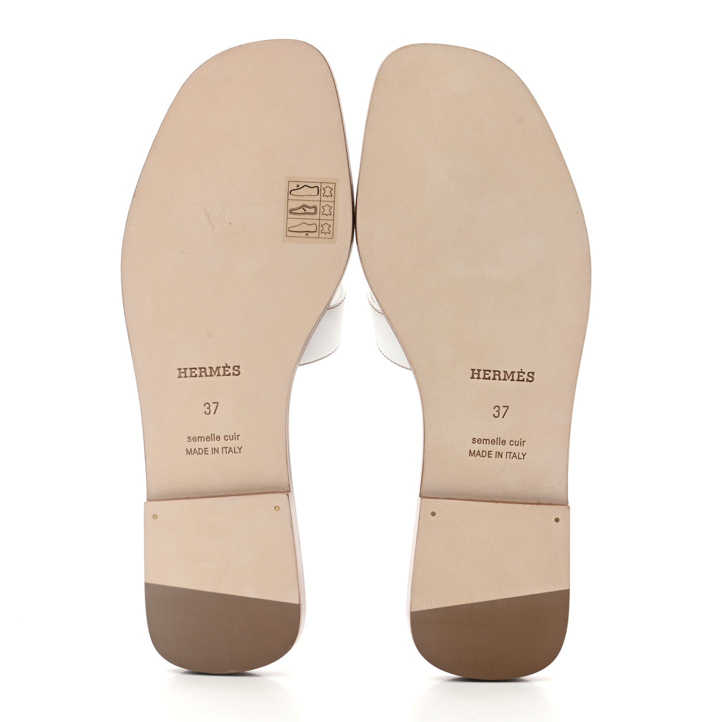Box Calfskin Oran Sandals 37 White