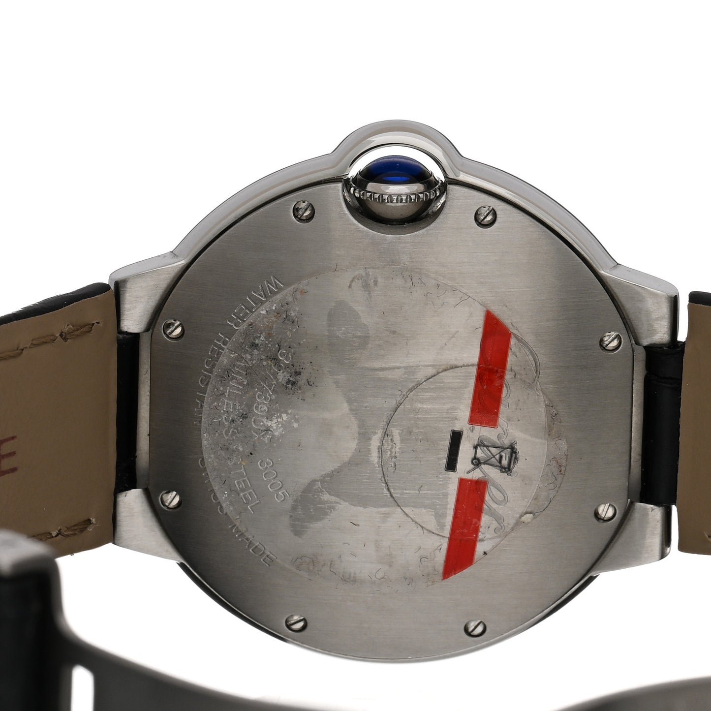 Stainless Steel Alligator 36mm Ballon Bleu De Cartier Quartz Watch
