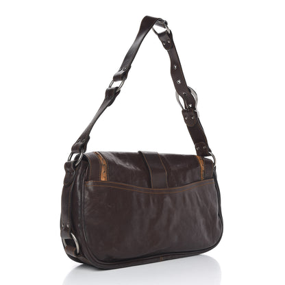 Christian Dior Calfskin Gaucho Double Saddle Bag Brown 3 of 11
