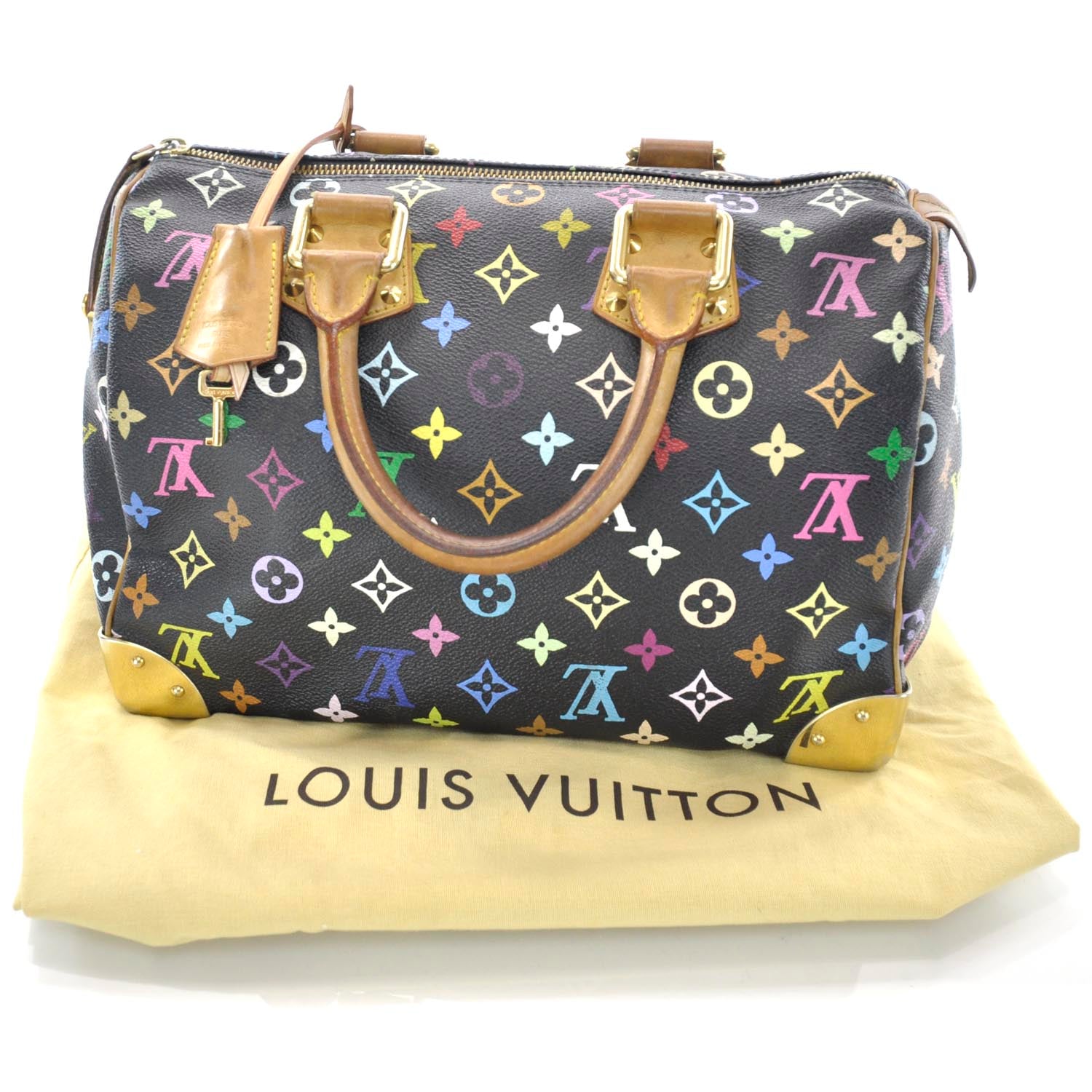 Louis Vuitton Monogram Multicolor Speedy 30 Black 3 of 11