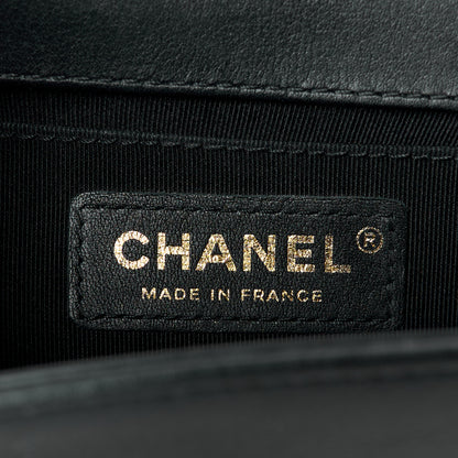 Chanel Lambskin Chevron Quilted Small Boy Flap Black 6 of 10