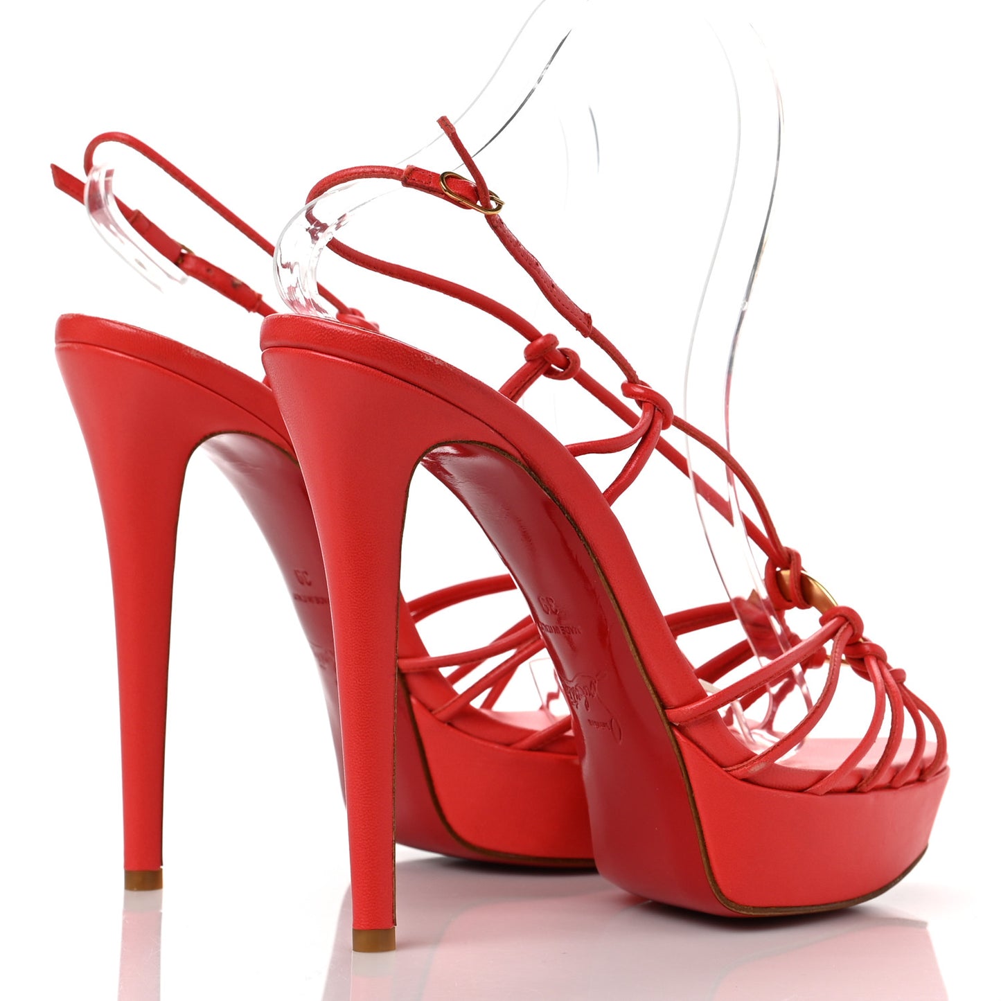 Nappa Disco Lilou 120 Sandals 39 Corail