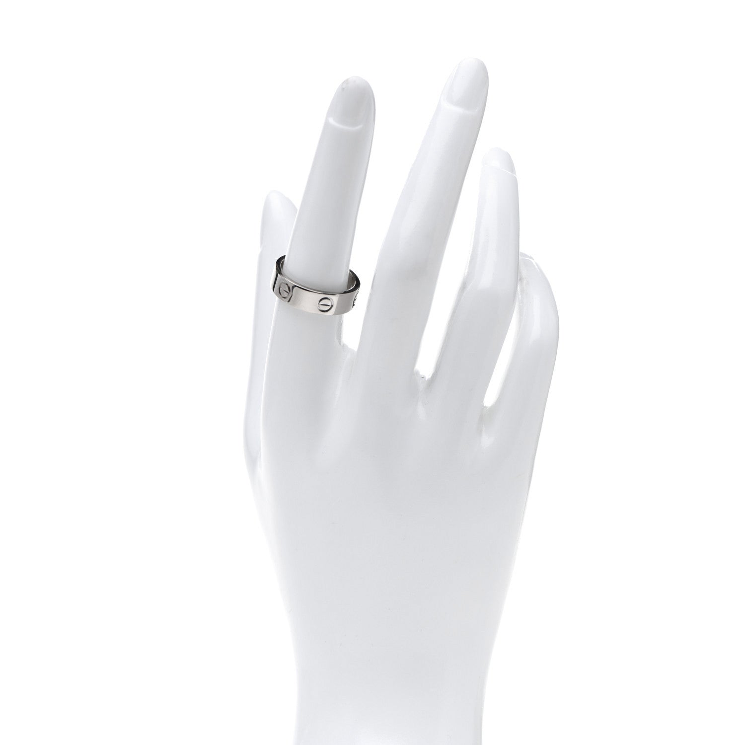 Cartier 18K White Gold 5.5mm LOVE Ring 57 8 2 of 5