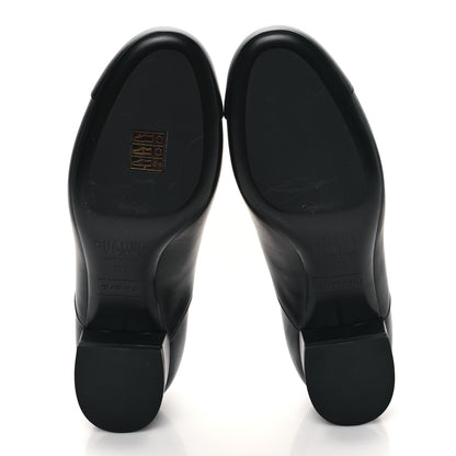 Chanel Smooth Lambskin Lace Up Shoes 39 Black 5 of 7
