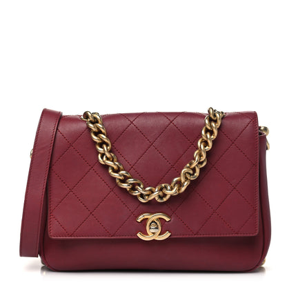 Chanel Calfskin Stitched Flap Red 1 of 12