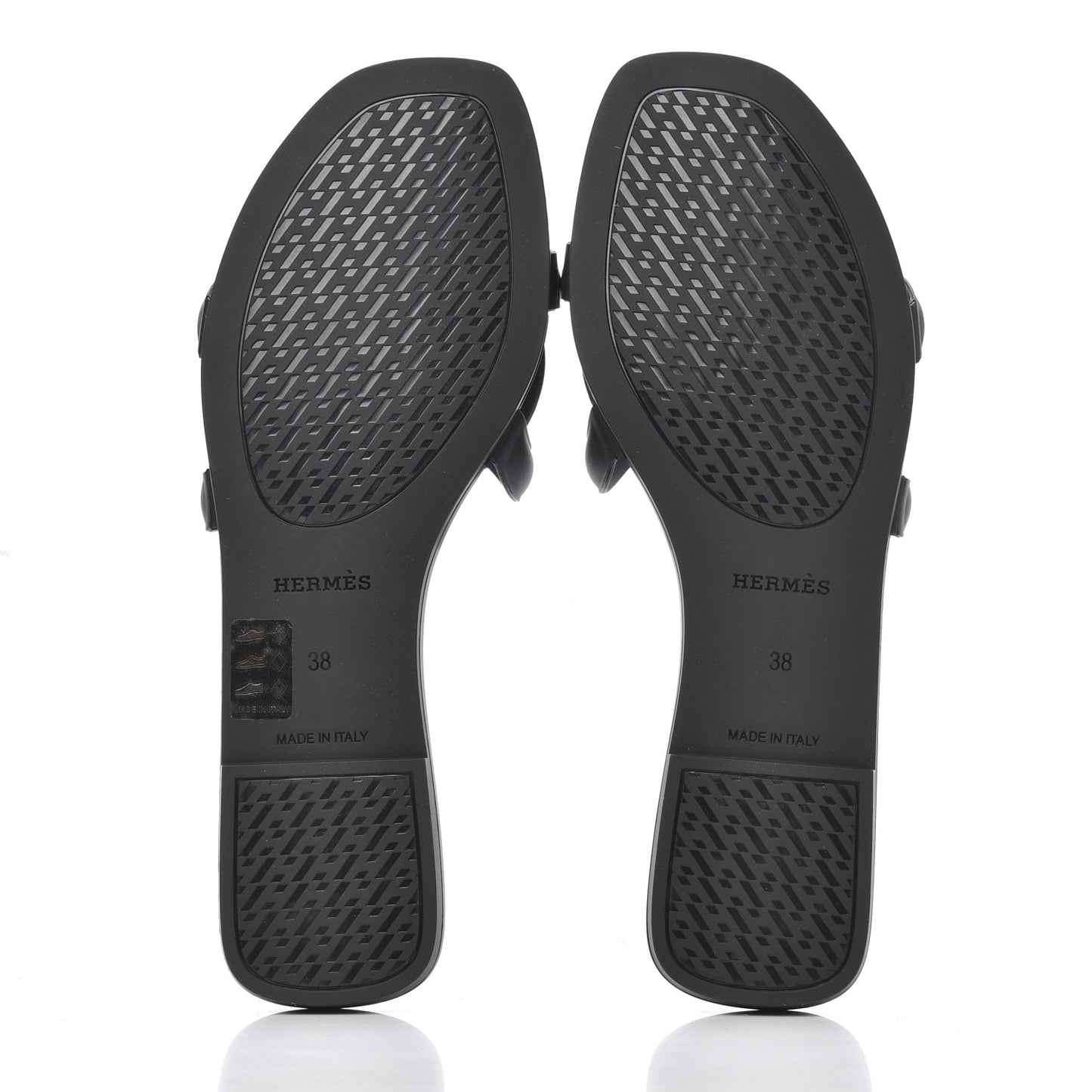 Rubber Aloha Sandals 38 Black