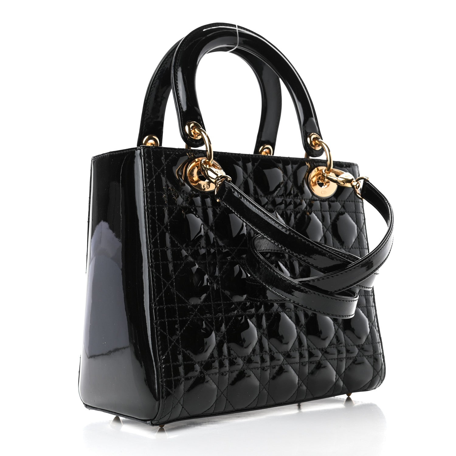 Christian Dior Patent Cannage Medium Lady Dior Black 2 of 4