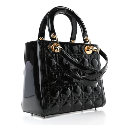 Christian Dior Patent Cannage Medium Lady Dior Black 2 of 4