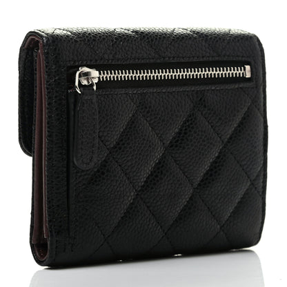 Chanel Caviar Quilted Compact Flap Wallet Black 3 of 7