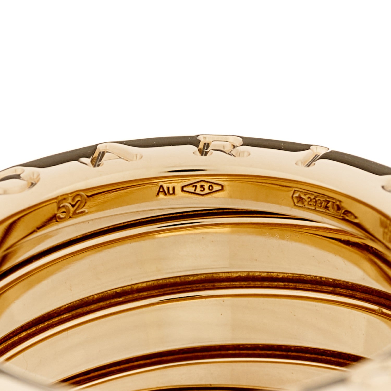 Bulgari 18K Yellow Gold B.Zero1 Four-Band Ring 52 6 4 of 7