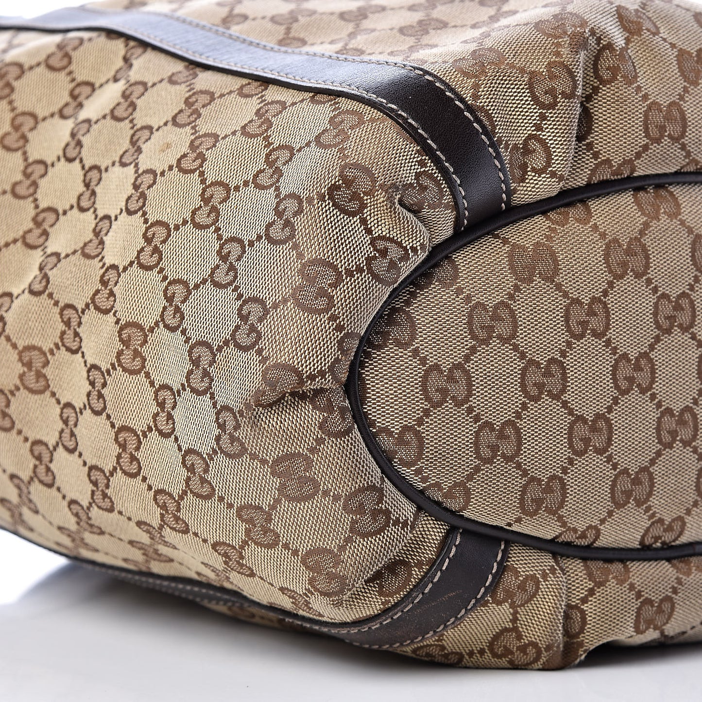 Monogram Medium D Gold Tote Bag Brown
