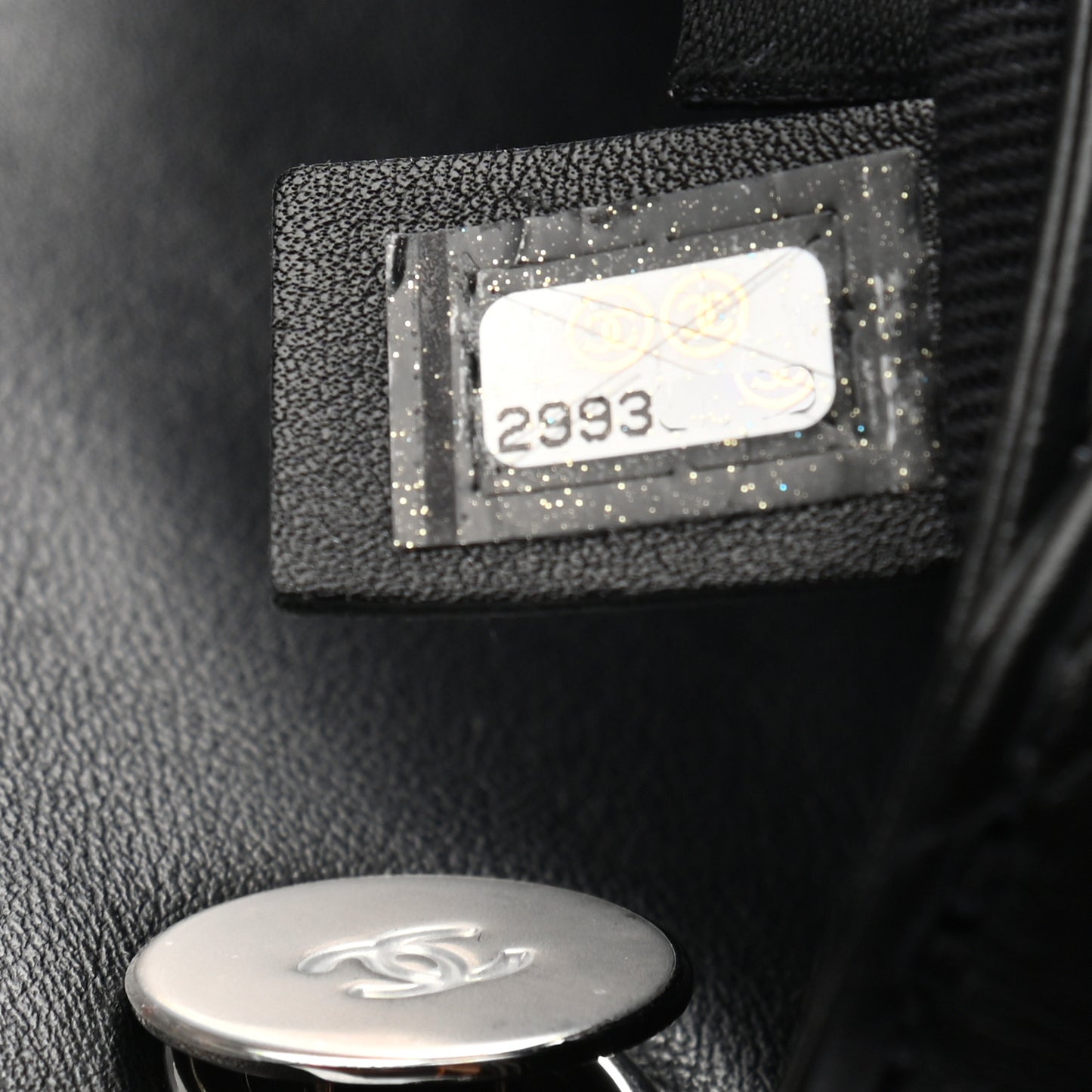 Calfskin Quilted CC Uniform Flap Belt Bag Black