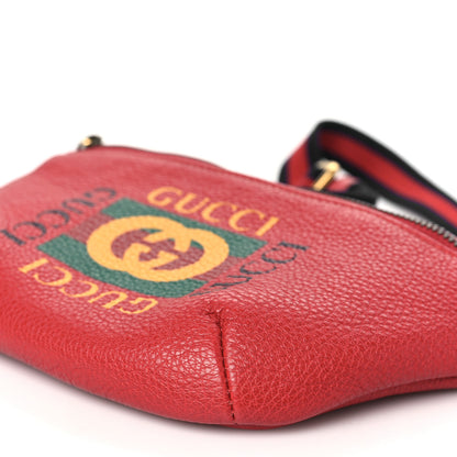 Gucci Grained Calfskin Small Logo Belt Bag Hibiscus Red 10 of 10