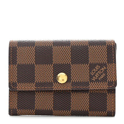 Louis Vuitton LOUIS VUITTON Damier Ebene Porte-Monnaie Plat Coin Purse Brown 1 of 6