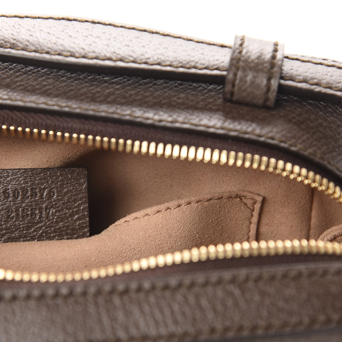 GG Supreme Monogram Mini Ophidia Top Handle Shoulder Bag Brown