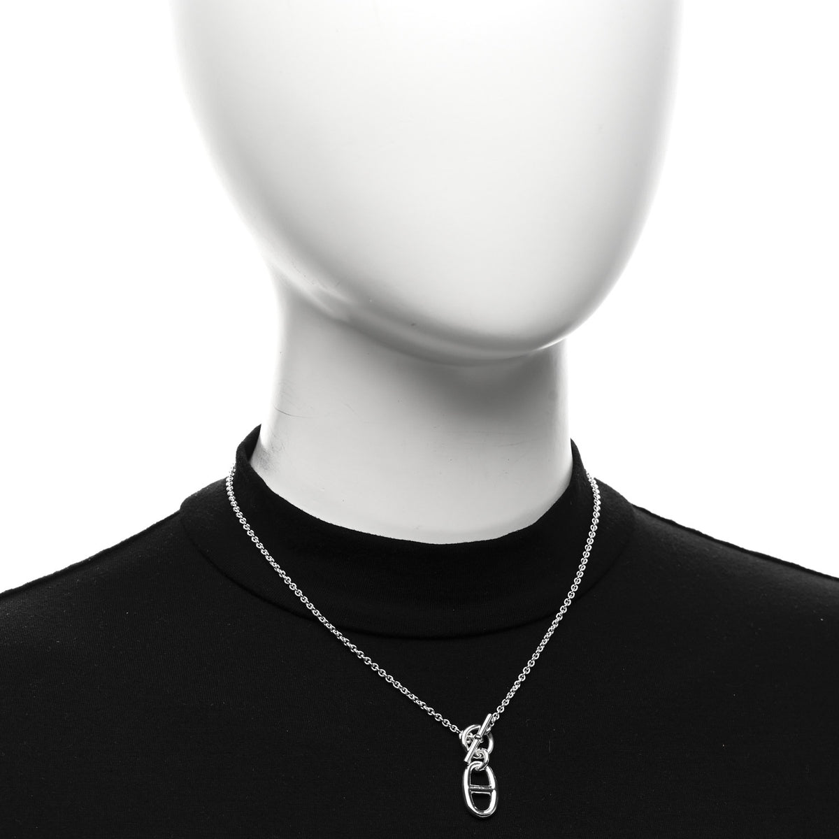 Hermes Sterling Silver Amulette Chaine d'Ancre Necklace 2 of 6