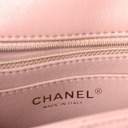 Chanel Lambskin Quilted Mini Rectangular Flap Beige 6 of 9