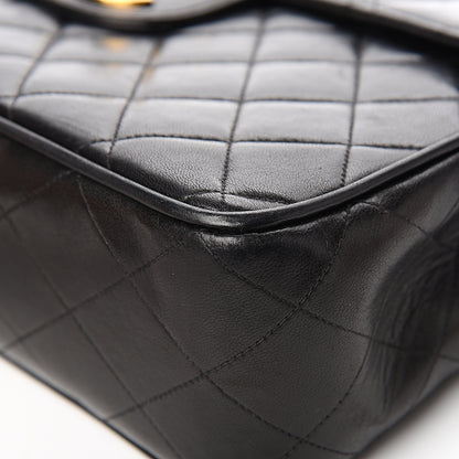 Chanel Lambskin Quilted Jumbo Single Flap Black 12 of 15