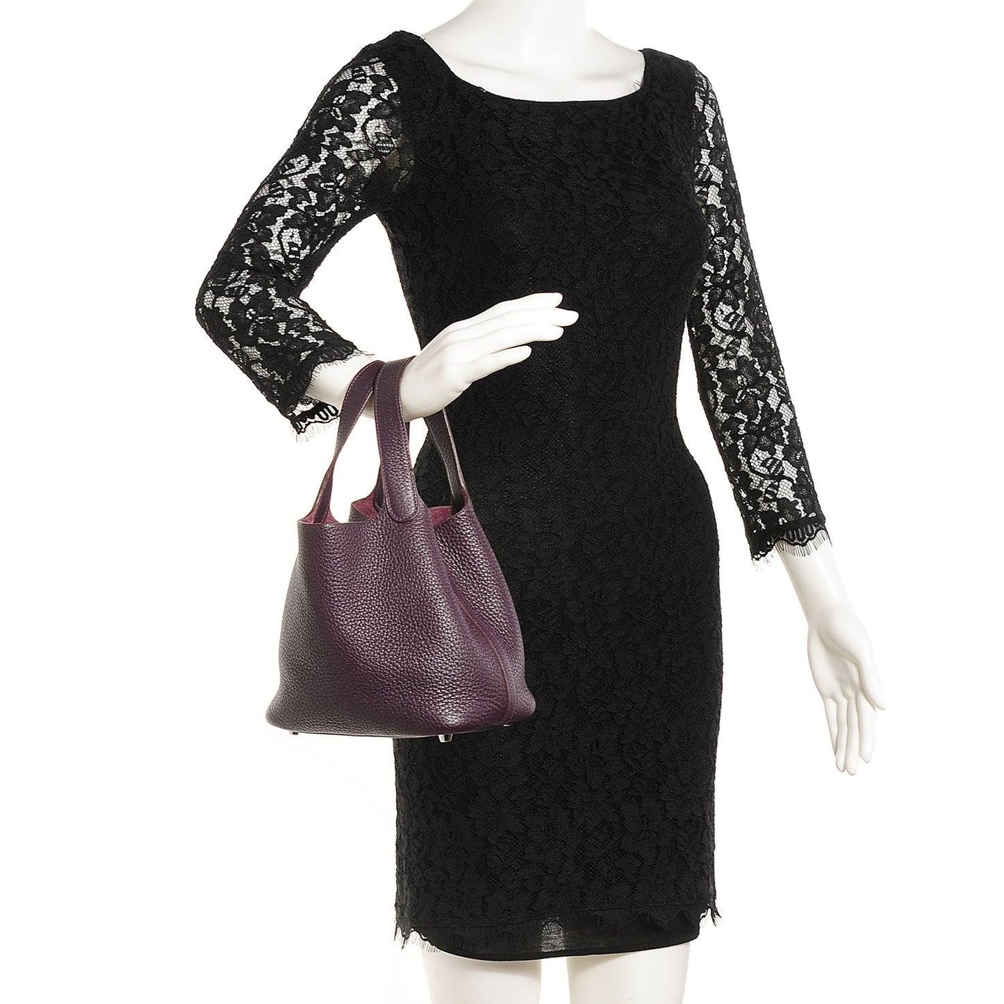 Taurillon Clemence Picotin Lock 18 Raisin