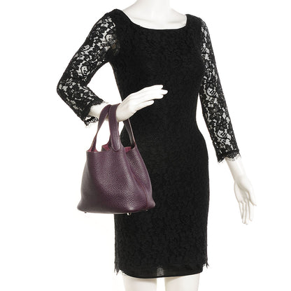 Hermes Taurillon Clemence Picotin Lock 18 Raisin 2 of 10