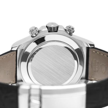 Rolex 18K White Gold Alligator 40mm Oyster Perpetual Daytona Cosmograph Watch White 116519 4 of 5