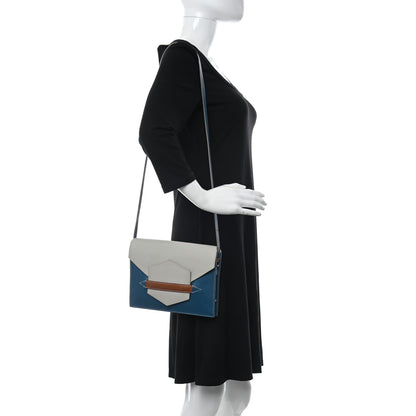 Hermes Evercolor Faco Clutch Bleu Izmir Gris Perle Gold 2 of 11
