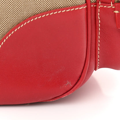 Prada Jacquard Logo Hobo Corda Rosso 10 of 10