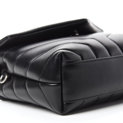 Saint Laurent Calfskin Y Quilted Monogram Toy Loulou Crossbody Bag Black 6 of 12