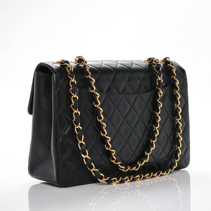 Chanel Lambskin Quilted XL Jumbo Single Flap Black 3 of 8