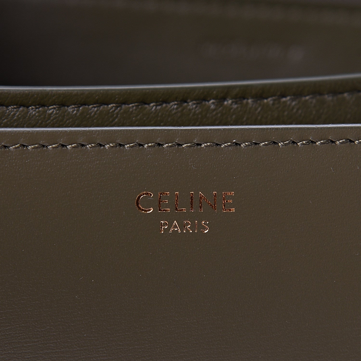 Celine Box Calfskin Classic Box Medium Flap Bag Army Green 7 of 10