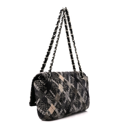 Chanel Tweed East West Flap Black White Beige 3 of 10