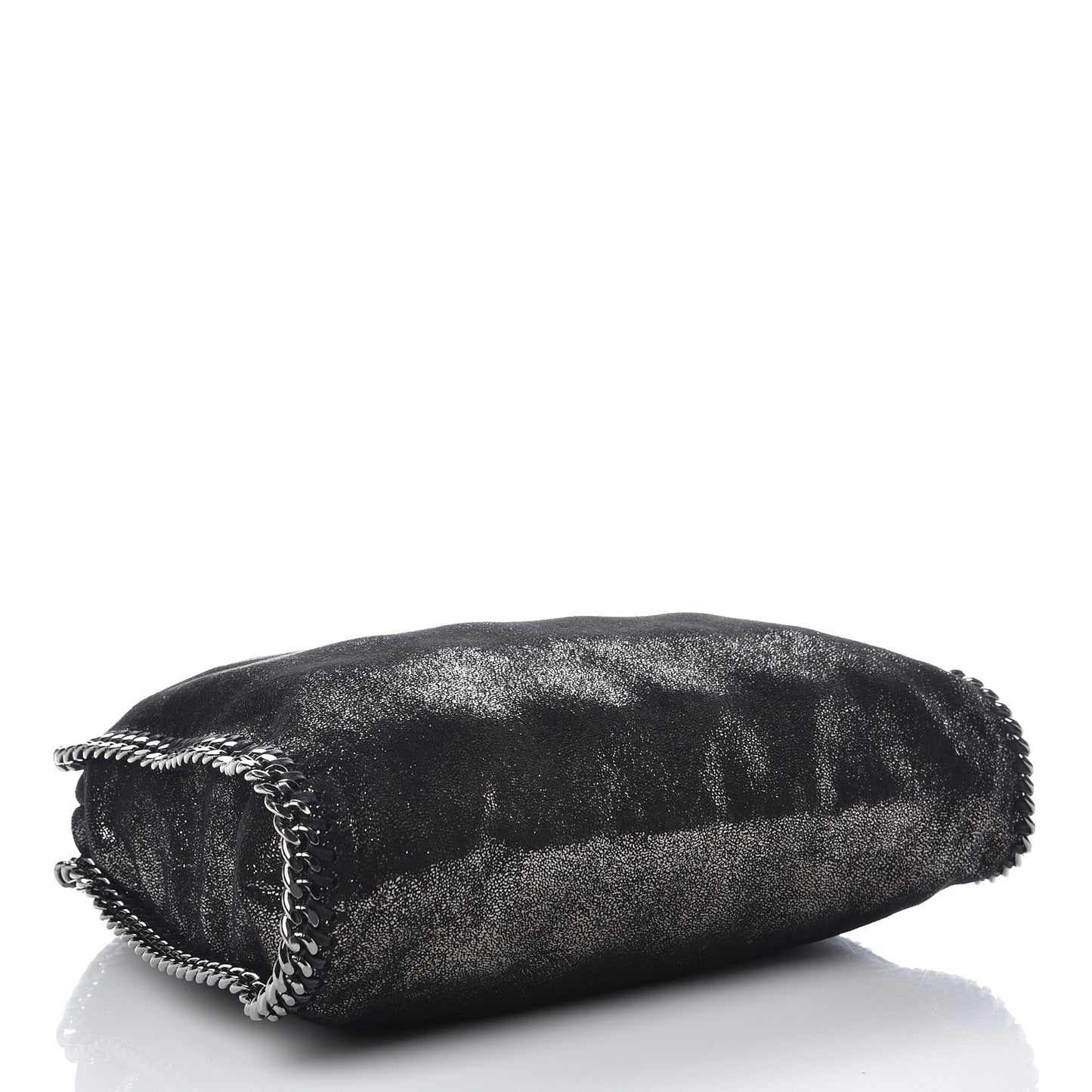 Chamois Shiny Dotted Small Falabella Tote Ruthenium