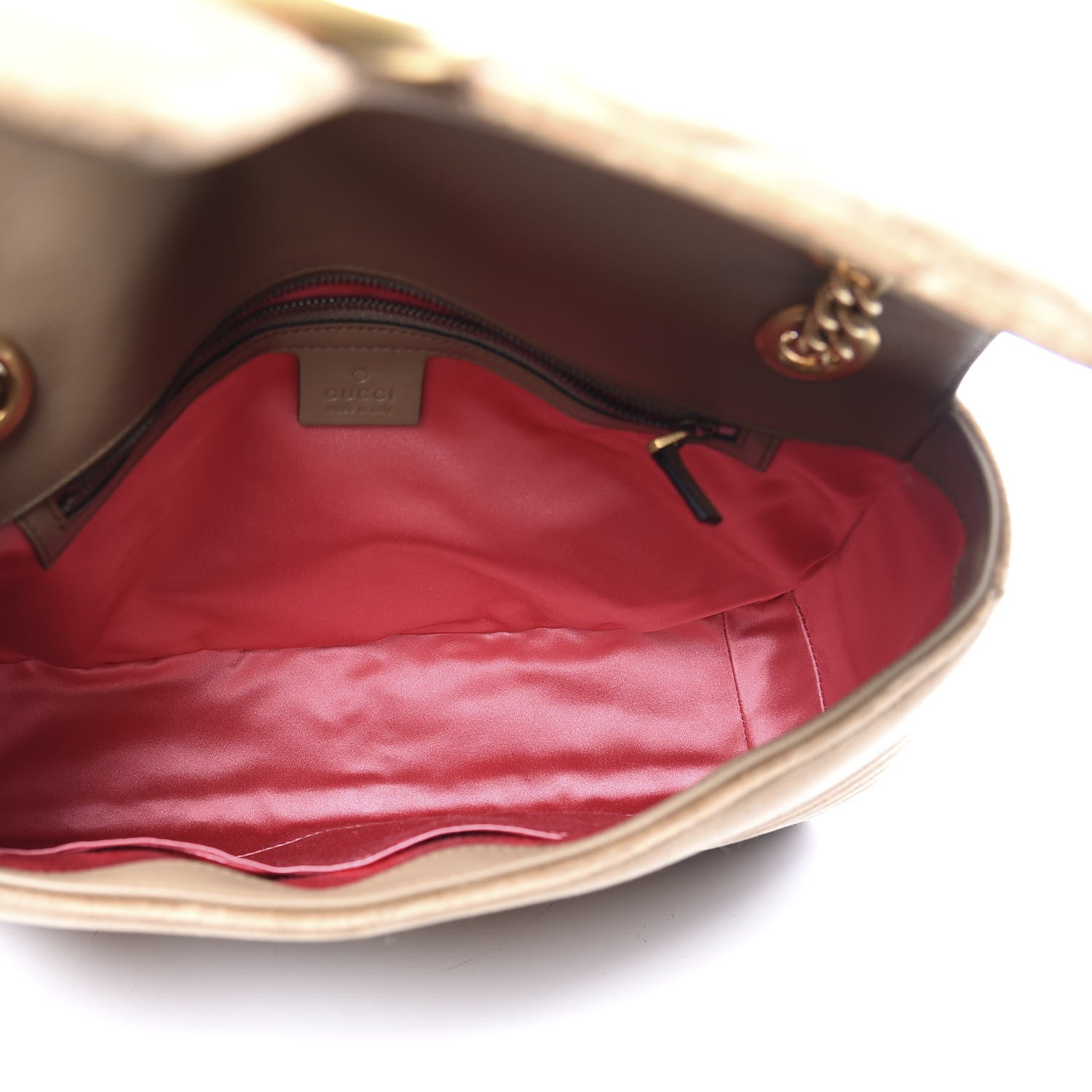 Gucci Velvet Matelasse Medium GG Marmont Shoulder Bag Taupe 4 of 10