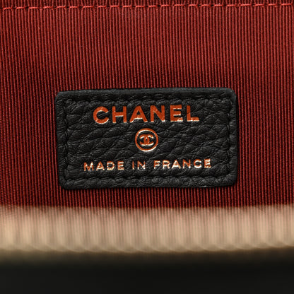Chanel Grained Calfskin Quilted Large Archi Chic Cosmetic Case Black 7 of 12