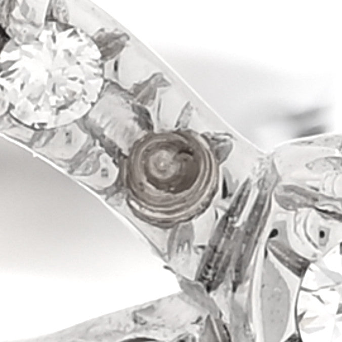 18K White Gold Diamond Flora Bow Flower Ring M