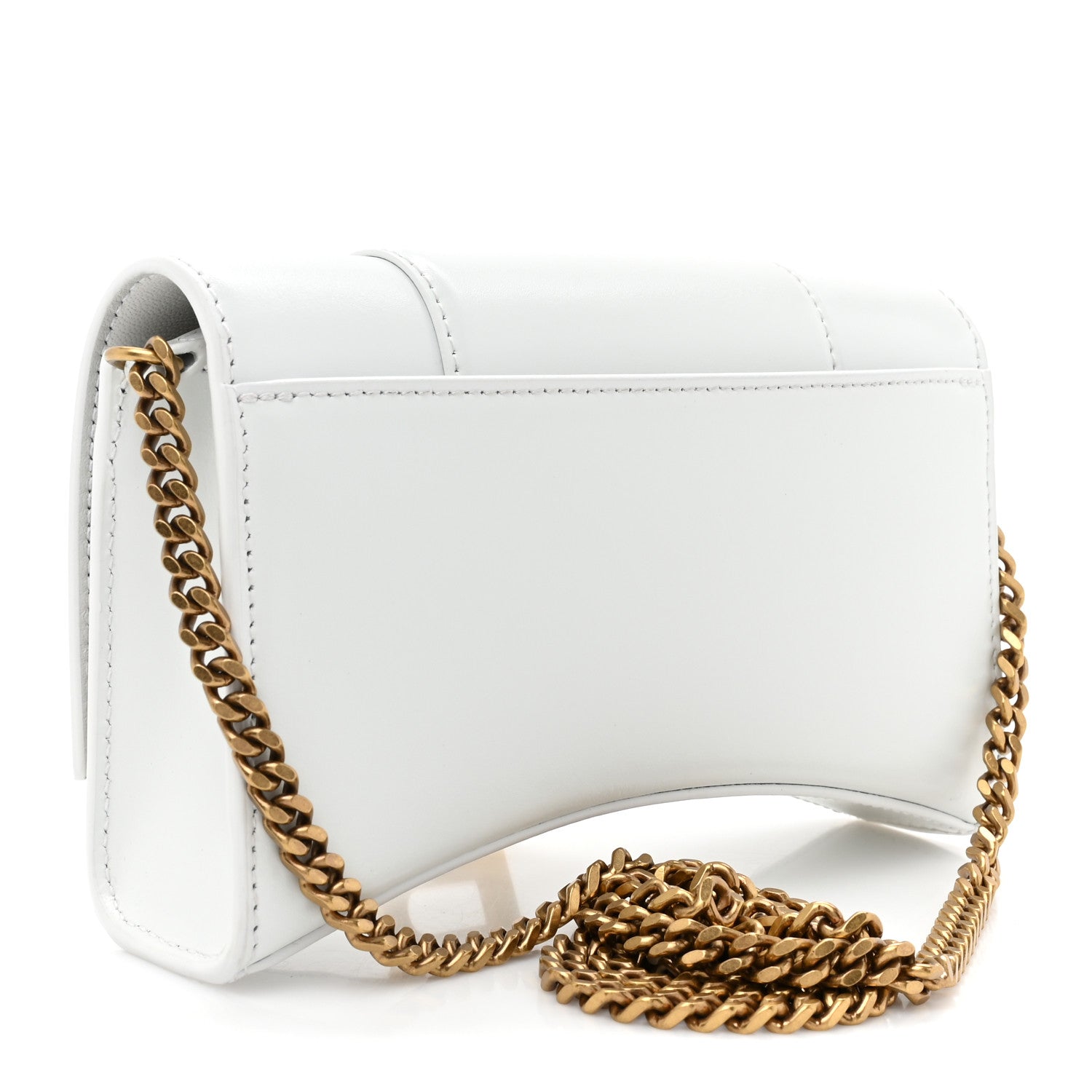 Balenciaga Shiny Box Calfskin Hourglass Chain Bag White 3 of 12