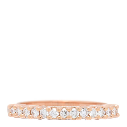 Damiani 18K Rose Gold Diamond Half Circle Band Ring 52 6 1 of 4